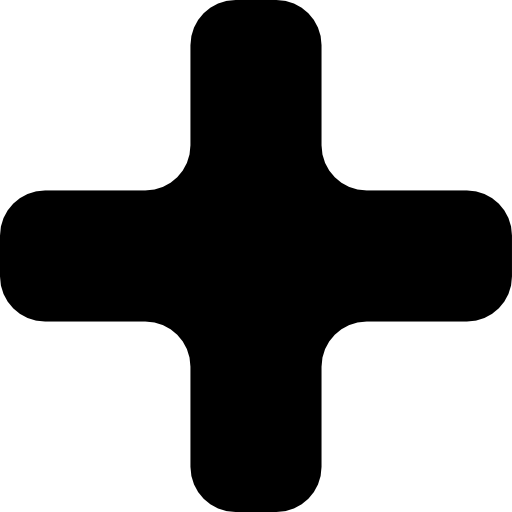 Black plus sign